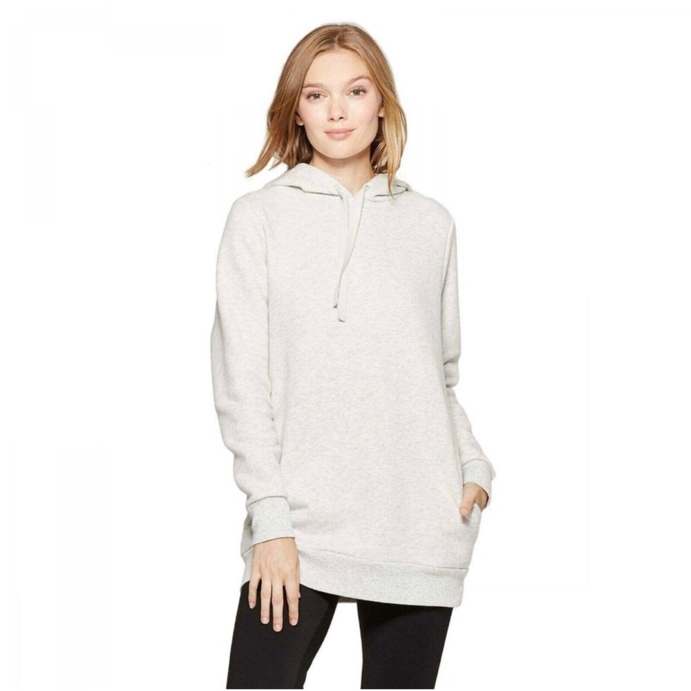 Women’s Hoodie Tunic in Heather Gray